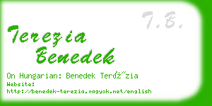 terezia benedek business card